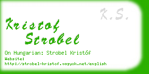 kristof strobel business card